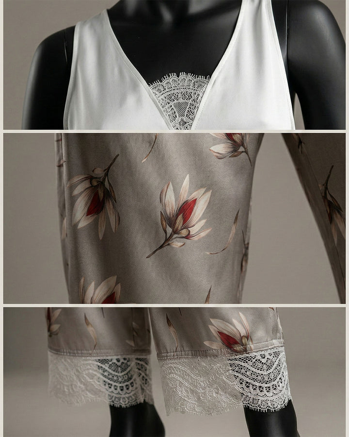طقم بيجامه ساتان قطعتين 3531-26