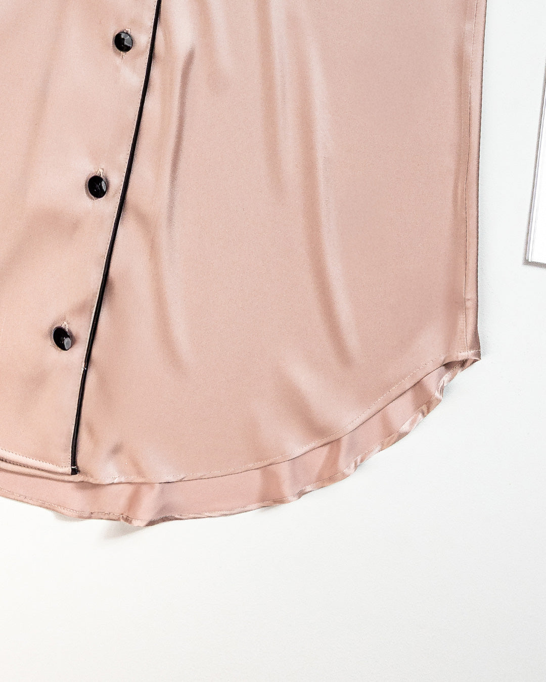 Button-Front Satin Babydoll Shirt 3538-26