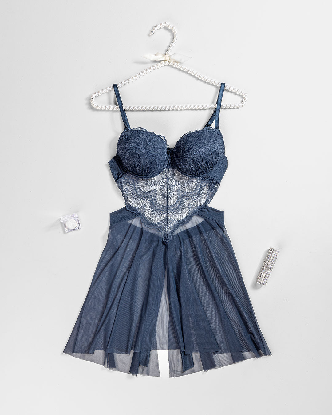 Lace Mesh Padded Babydoll 4403-26