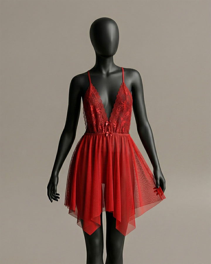 Lace Mesh Padded Babydoll 4410-26