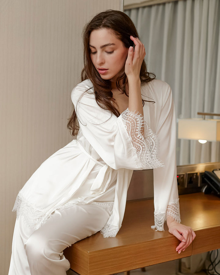 طقم بيجامة ساتان 3 قطع 3469-26